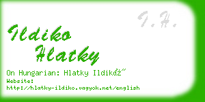 ildiko hlatky business card